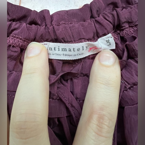 SOLD Free People Forever Young Bloomer Pants Lace Red Burgundy Precious Wine L - Picture 6 of 10